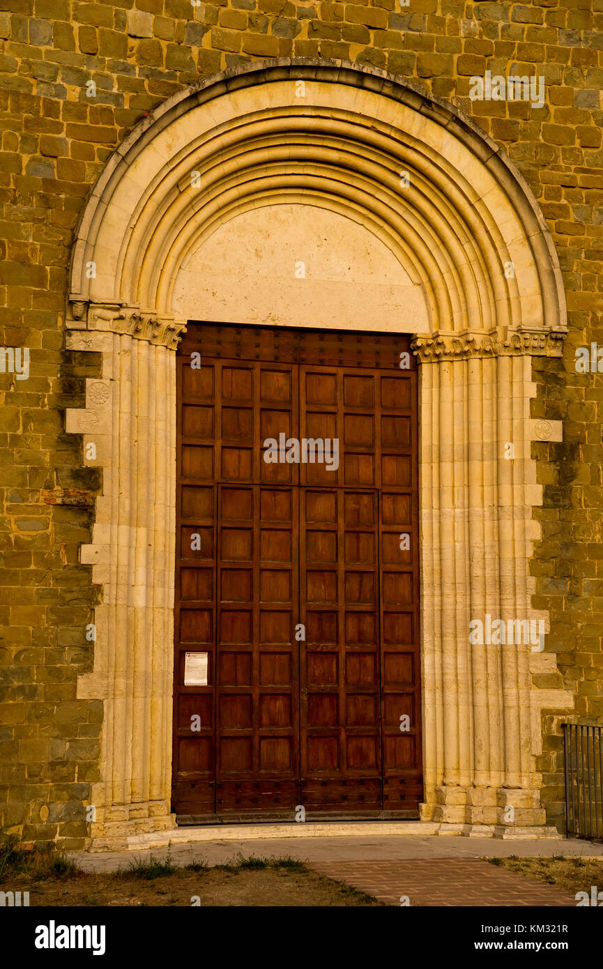 Italienische gotischen Chiesa di San Bevignate (Kirche San Bevignate) von Ritter Templer im Jahr 1256 gebaut und später von Ritter Johanniter in Perugia, possed Stockfoto