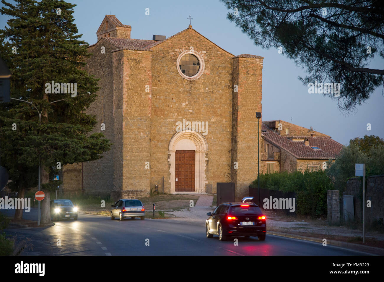 Italienische gotischen Chiesa di San Bevignate (Kirche San Bevignate) von Ritter Templer im Jahr 1256 gebaut und später von Ritter Johanniter in Perugia, possed Stockfoto