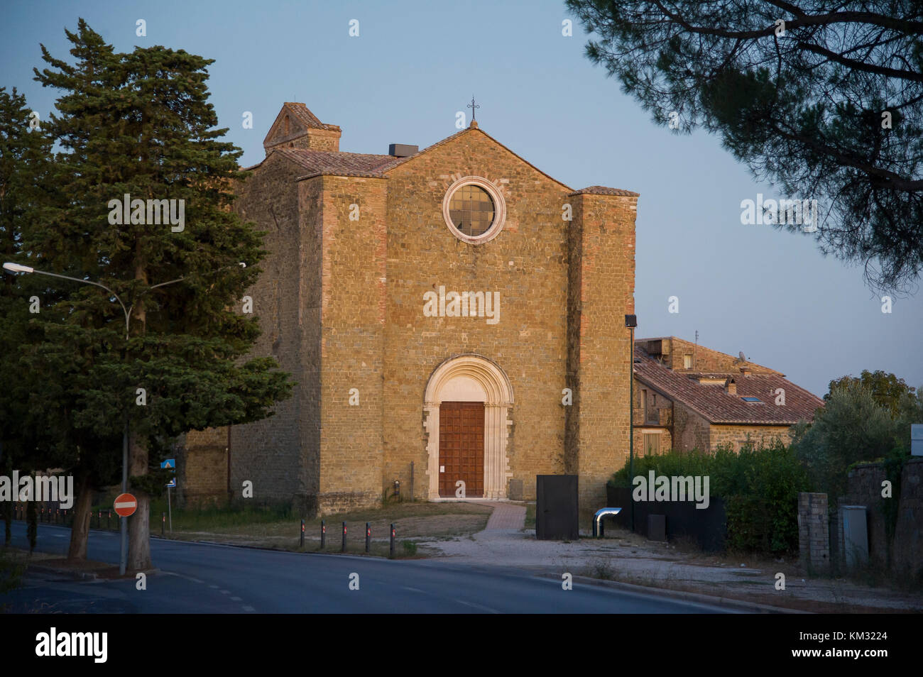 Italienische gotischen Chiesa di San Bevignate (Kirche San Bevignate) von Ritter Templer im Jahr 1256 gebaut und später von Ritter Johanniter in Perugia, possed Stockfoto