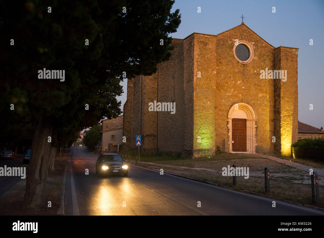 Italienische gotischen Chiesa di San Bevignate (Kirche San Bevignate) von Ritter Templer im Jahr 1256 gebaut und später von Ritter Johanniter in Perugia, possed Stockfoto