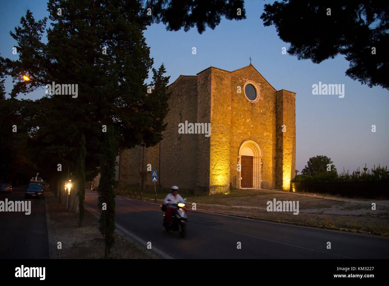 Italienische gotischen Chiesa di San Bevignate (Kirche San Bevignate) von Ritter Templer im Jahr 1256 gebaut und später von Ritter Johanniter in Perugia, possed Stockfoto