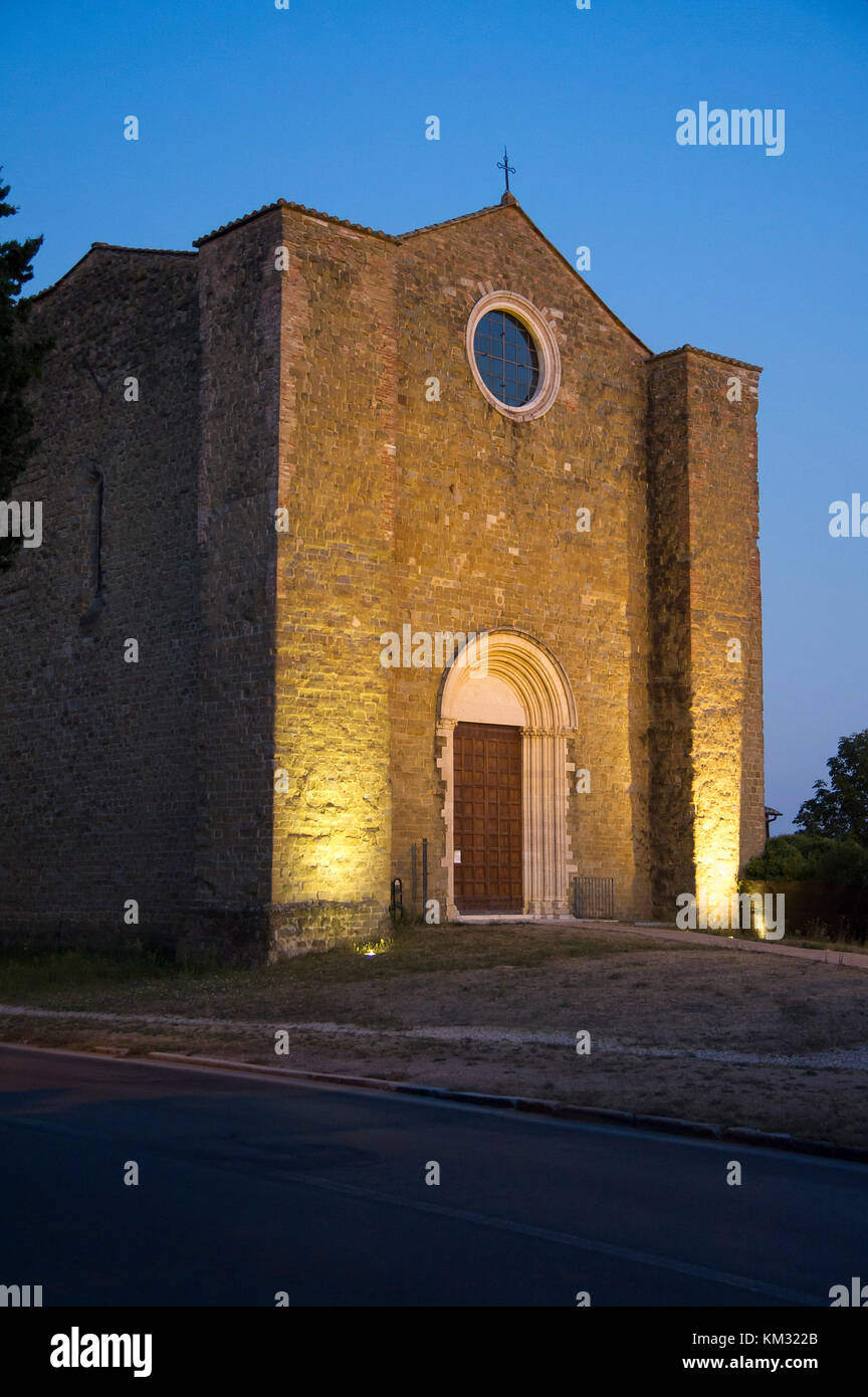 Italienische gotischen Chiesa di San Bevignate (Kirche San Bevignate) von Ritter Templer im Jahr 1256 gebaut und später von Ritter Johanniter in Perugia, possed Stockfoto