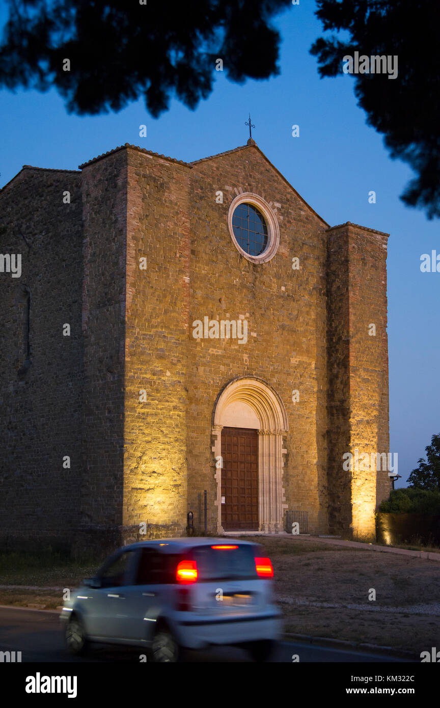 Italienische gotischen Chiesa di San Bevignate (Kirche San Bevignate) von Ritter Templer im Jahr 1256 gebaut und später von Ritter Johanniter in Perugia, possed Stockfoto