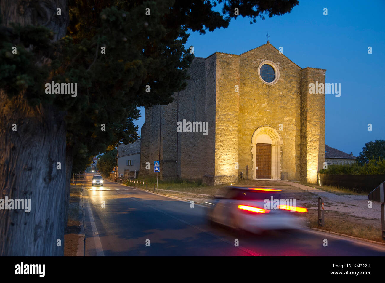 Italienische gotischen Chiesa di San Bevignate (Kirche San Bevignate) von Ritter Templer im Jahr 1256 gebaut und später von Ritter Johanniter in Perugia, possed Stockfoto