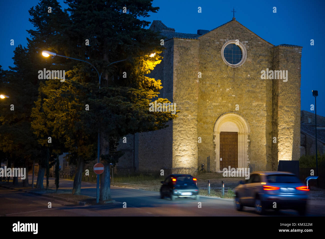 Italienische gotischen Chiesa di San Bevignate (Kirche San Bevignate) von Ritter Templer im Jahr 1256 gebaut und später von Ritter Johanniter in Perugia, possed Stockfoto