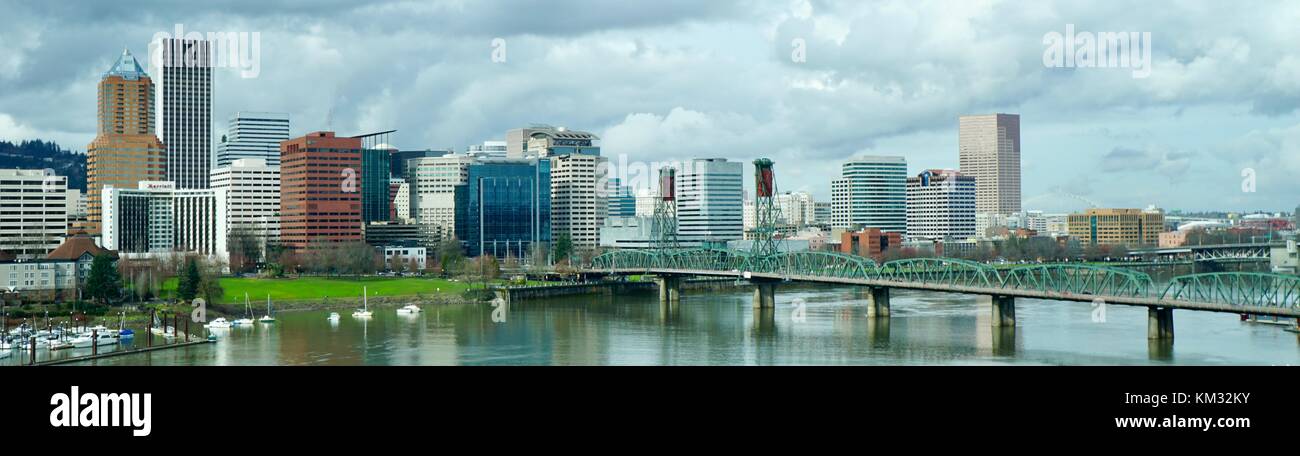 Panoramablick von Portland, Oregon. Stockfoto