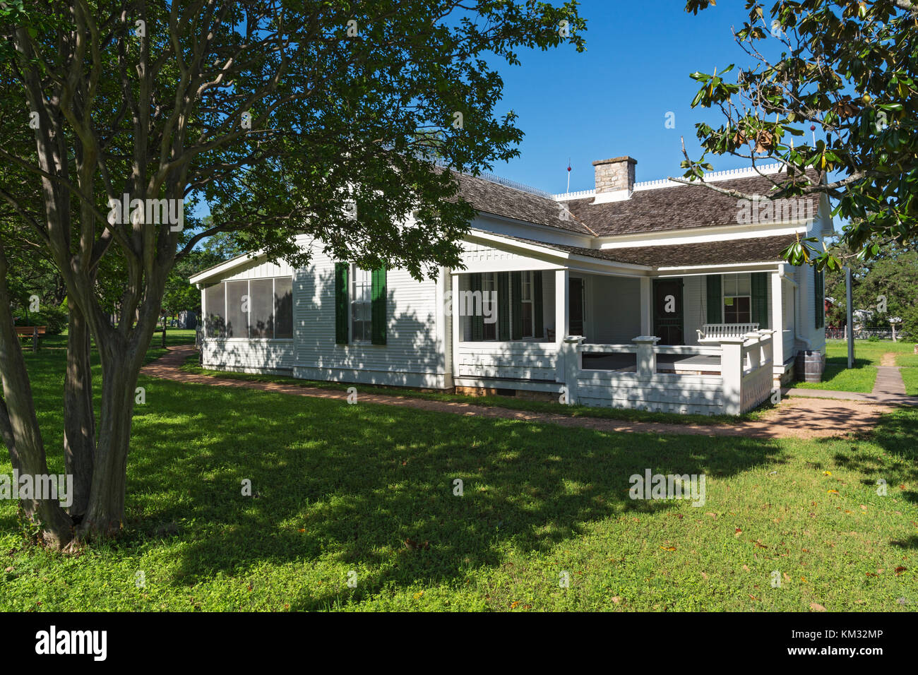 Texas, Johnson City, Lyndon B. Johnson National Historic Park, LBJ Elternhaus ab 5 Jahren Ehe im Alter 26. Stockfoto