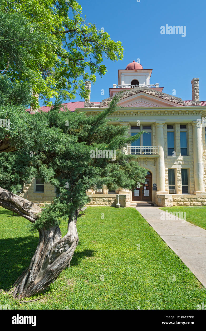 Texas, Johnson City, 1916 Blanco County Courthouse Stockfoto