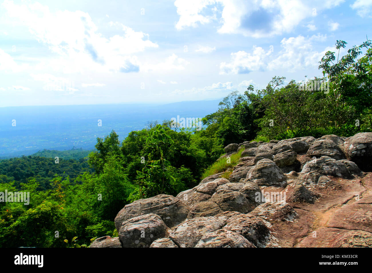 Lan hin Taek im Phu Hin Rong kla Nationalparks in Thailand. Stockfoto