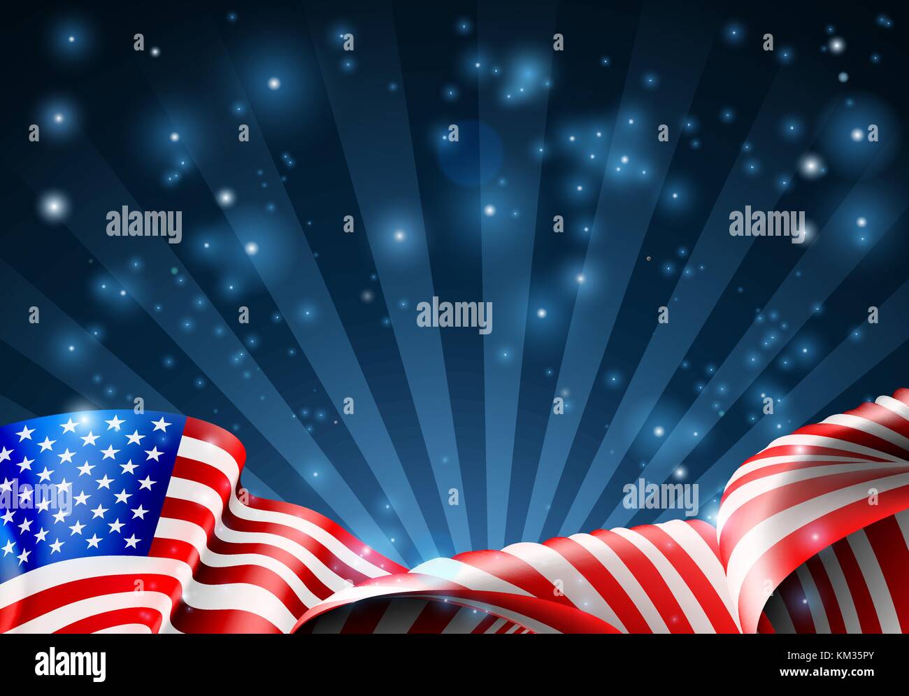 Patriotisches oder politisches Design der amerikanischen Flagge Stock Vektor