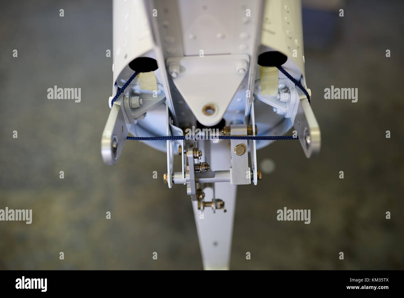 Flugzeuge Schwanz inneren Teile. Stockfoto