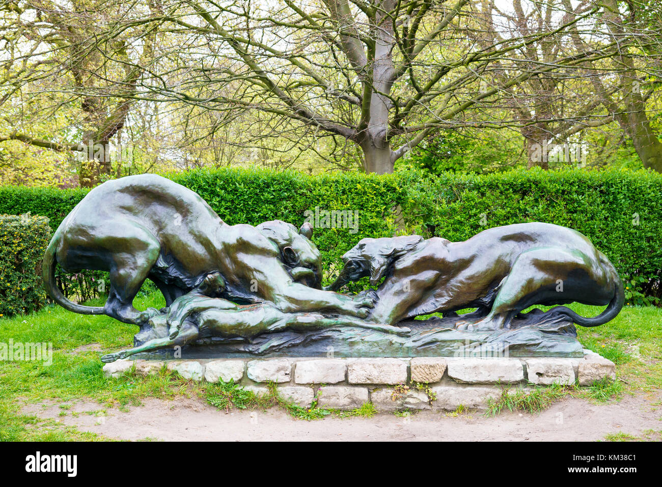 Gent, Belgien - 16 April 2017: Skulptur im citadelpark ist ein Park in der belgischen Stadt Gent. Stockfoto