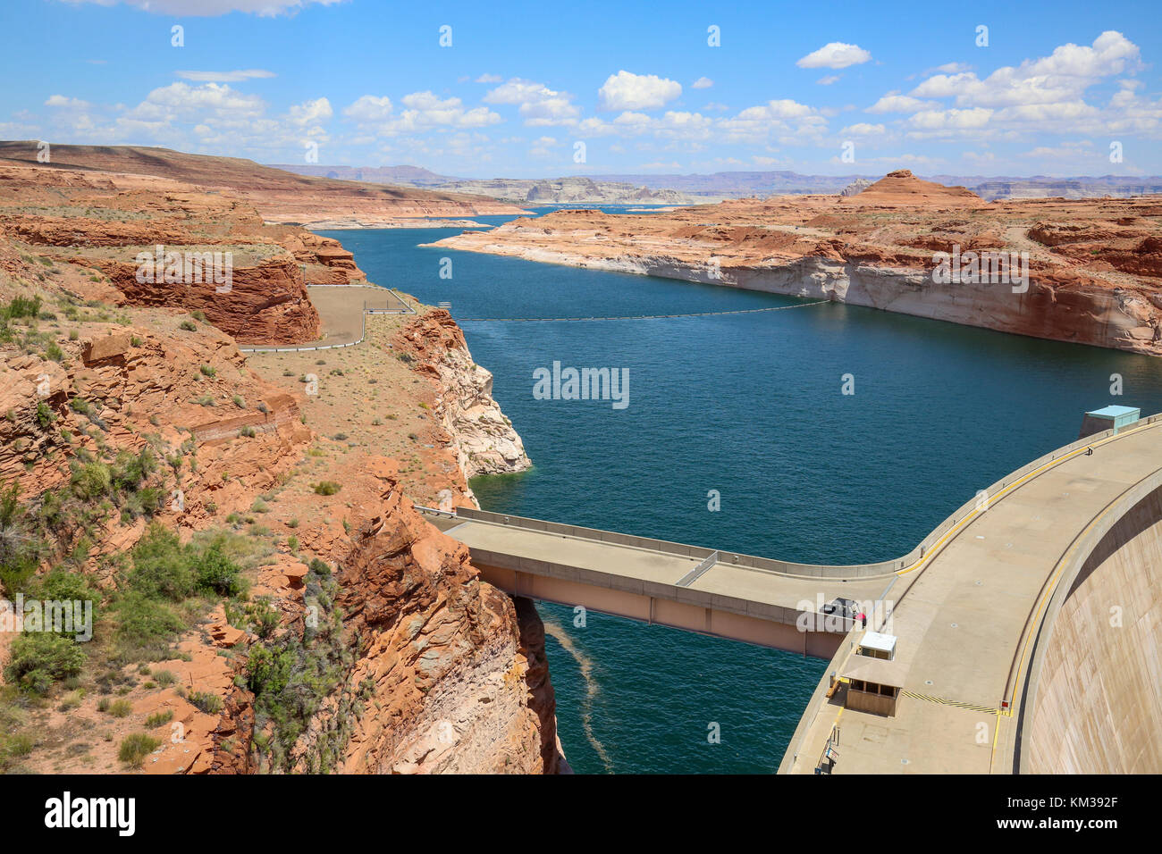 Lake Powell und Glen Canyon Dam Stockfoto
