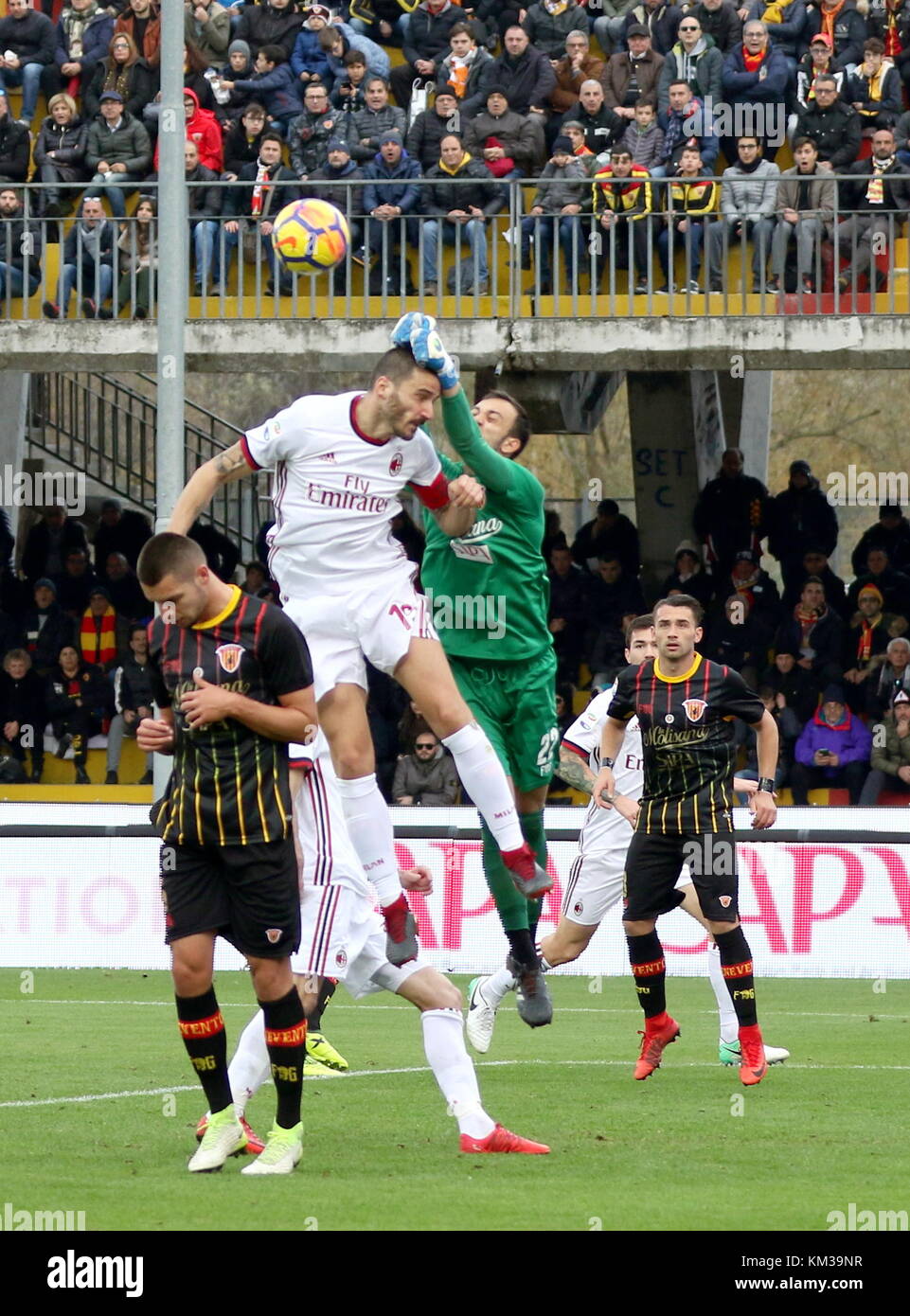 Benevento, Italien. 03 Dez, 2017. Die Benevento nach 14 Verluste