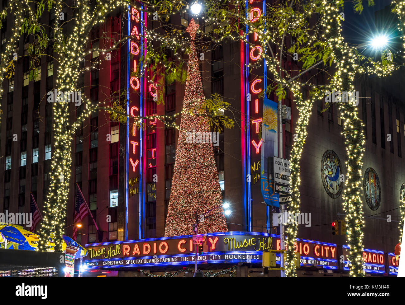 New York, NY USA - 26. November 2017. Weihnachtszeit in der New York City Radio City Music Hall Stockfoto