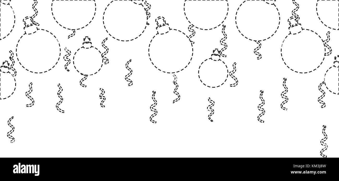 Gepunktete Form Girlande mit Kreis Kugeln zu Weihnachten Dekoration Stock Vektor