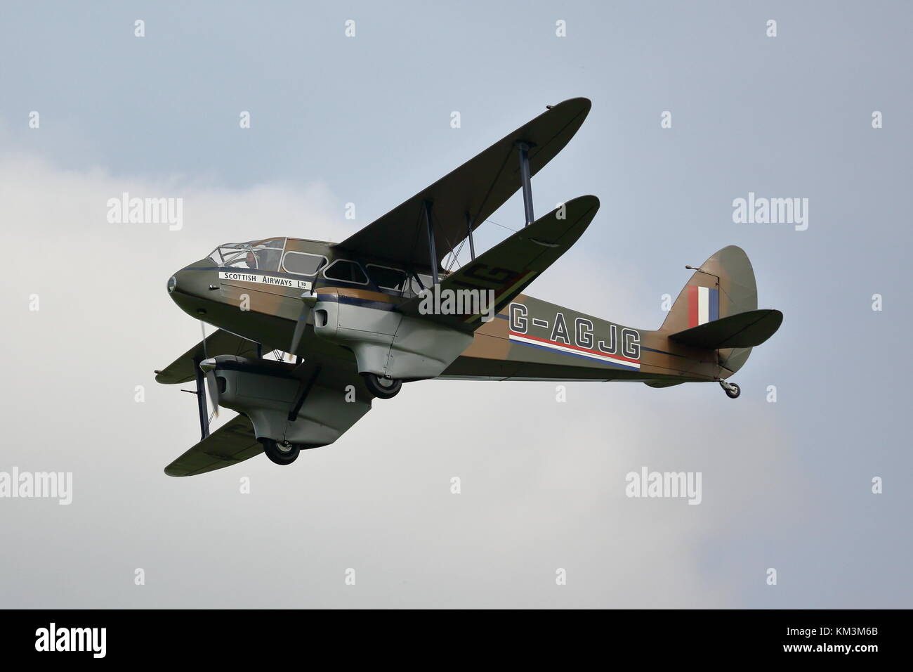 De Havilland DH.* (Dragon Rapide g-agjg am Abingdon Air Show 2014 Stockfoto