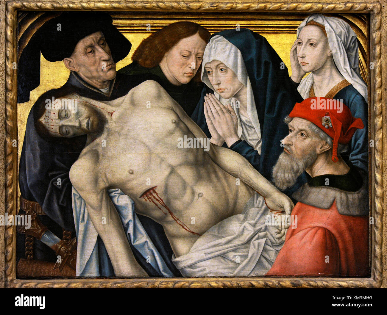 Kopie von Hugo van der Goes (1440-1482). Frömmigkeit, 1480-1490. Sammlung Farnese. National Museum von Capodimonte. Neapel. Italien. Stockfoto