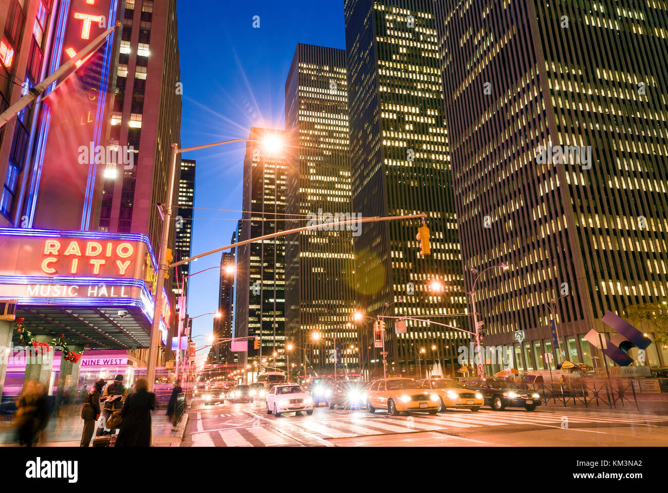 Rockefeller Center, Radio City Music Hall Avenue of the Americas in Manhattan New York City Stockfoto