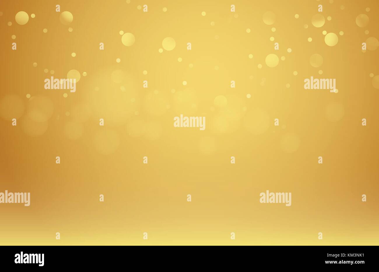 Abstrakte gold Hintergrund verschwommen mit Bokeh. Vector Illustration Stock Vektor