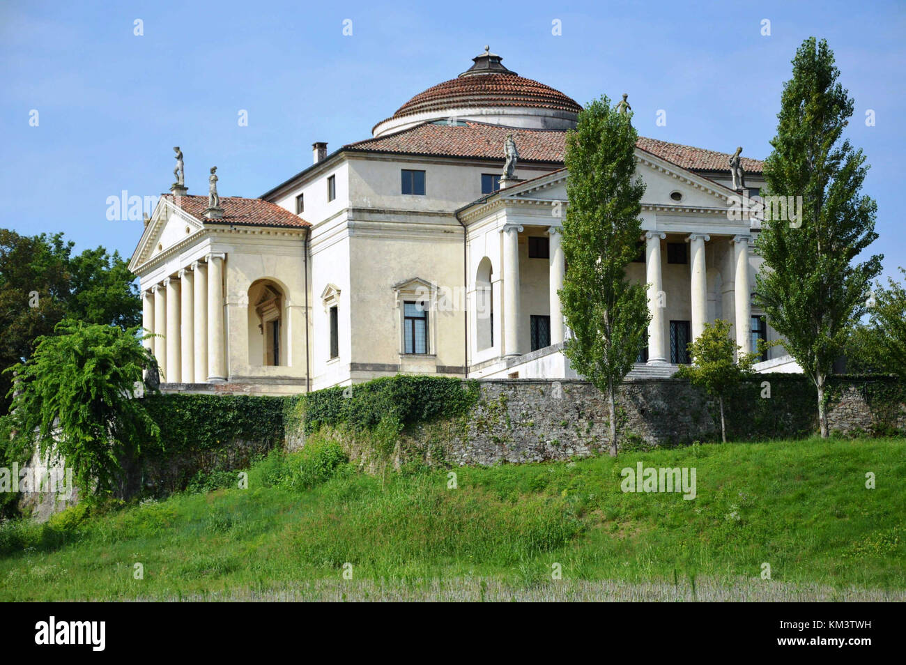 Villa Capra "La Rotonda, von Andrea Palladio entworfen, Jahr 1591 in Vicenza in Italien - 06.August 2014 Stockfoto