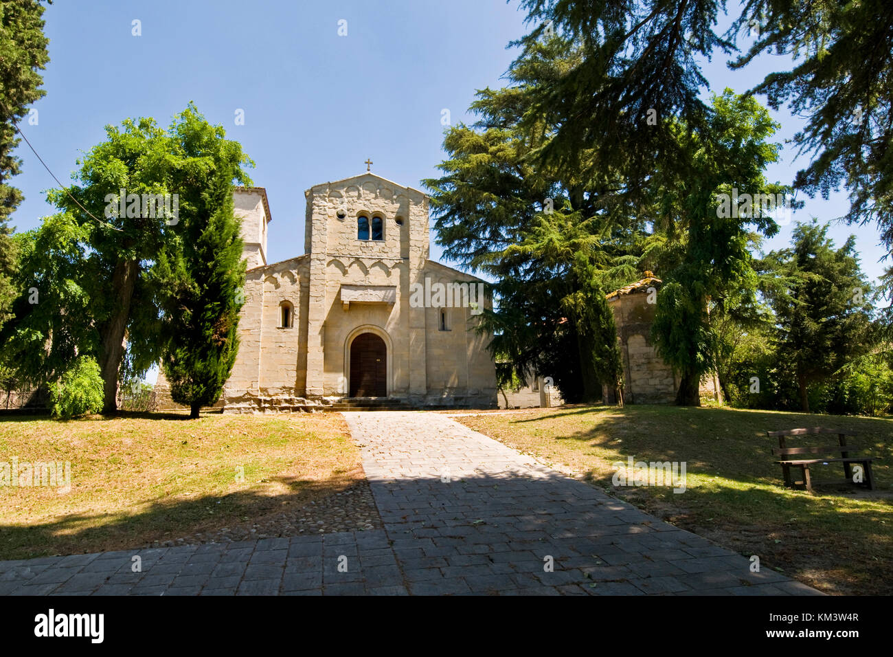 Kirche in Park der Sassi von Roccamalatina, Guiglia, Emilia Romagna, Italien Stockfoto