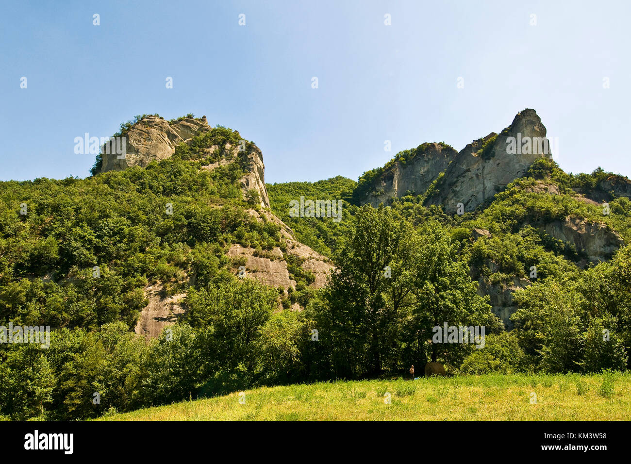 Park der Sassi von Roccamalatina, Guiglia, Emilia Romagna, Italien Stockfoto