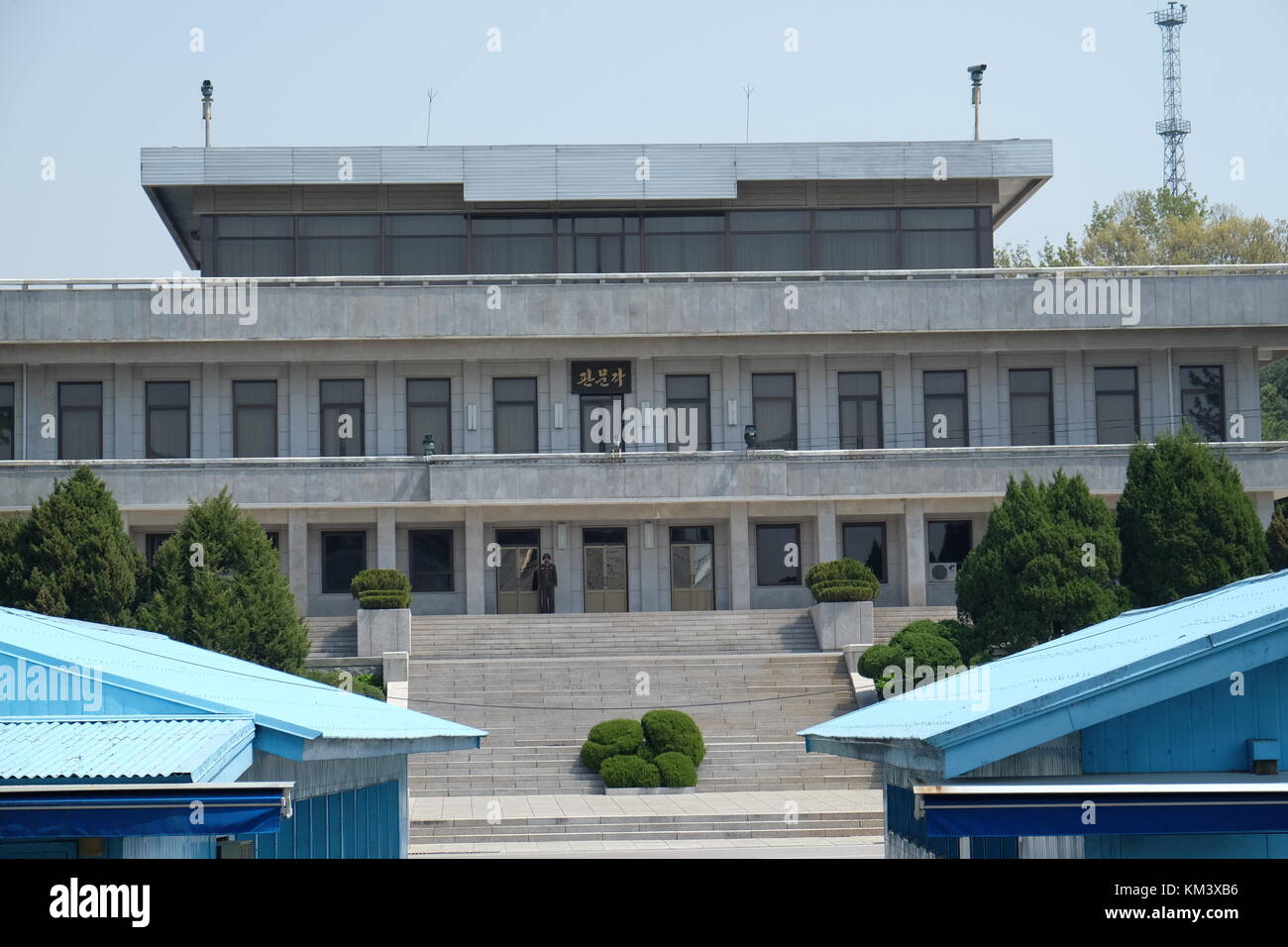 Bei der Joint Security Area, der die Grenze zwischen Nord- und Südkorea Stockfoto