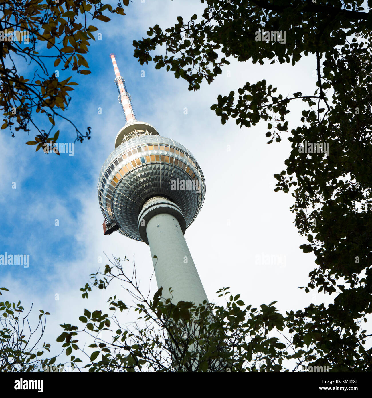 Fernsehsender Mast. Alexanderplatz. Berlin. Deutschland. Stockfoto