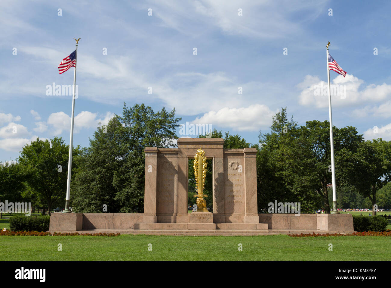 Die zweite Division Memorial, Präsident der Park befindet sich zwischen der 17th Street Northwest und die Constitution Avenue in Washington, DC, USA. Stockfoto