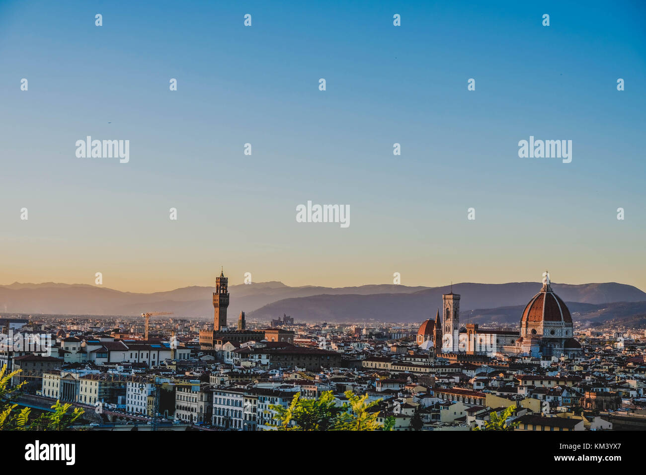 Sonnenuntergang über Florenz, Italien Stockfoto