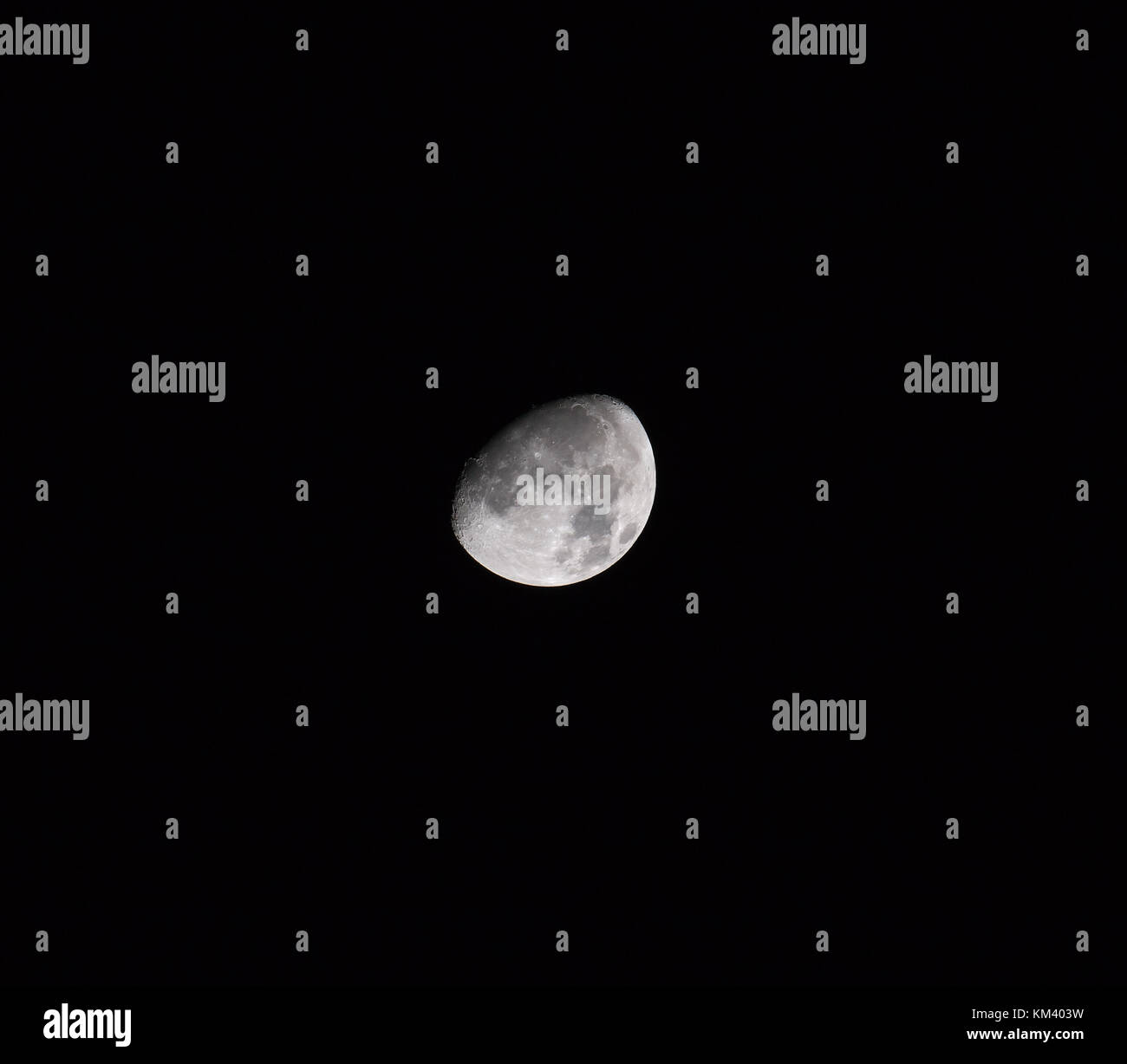 Platz Bild von Waxing gibbous Mond. Stockfoto