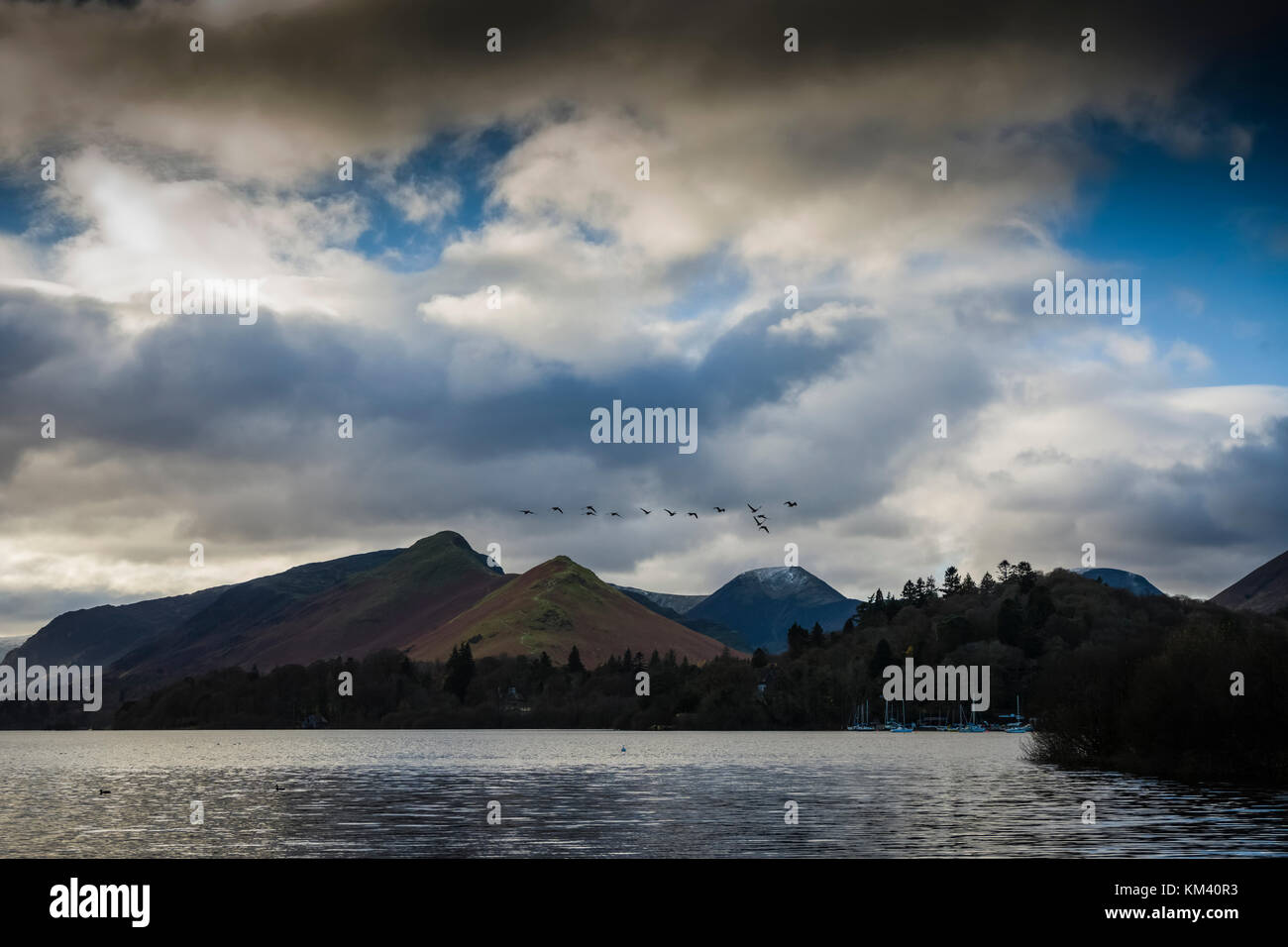 Landschaft des englischen Lake District in der Nähe der Stadt Keswick. Stockfoto