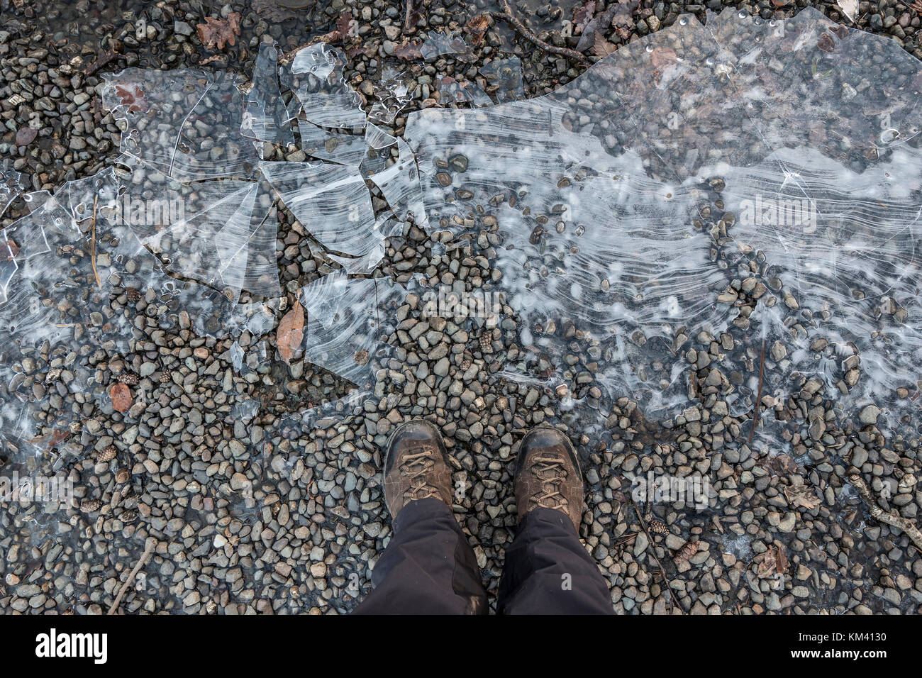 Eis kalte Wetter im englischen Lake District in der Nähe der Stadt Keswick. Stockfoto