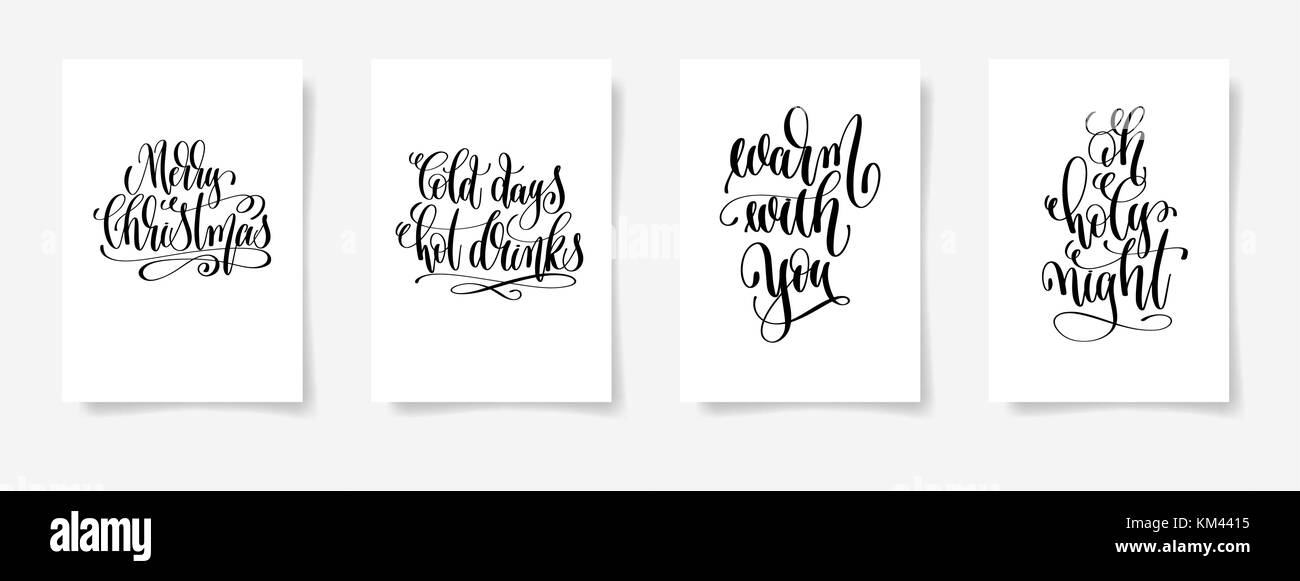 Frohe Weihnachten, kalte Tage, heiße Getränke, warme mit Dir, oh heilige ni Stock Vektor