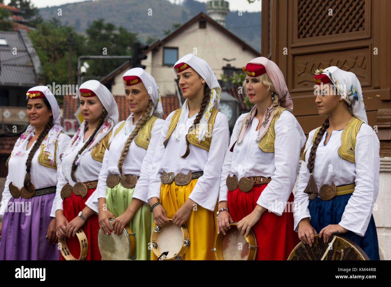 Sarajevo, Bosnien und Herzegowina - 20. August 2017: Gruppe der ...