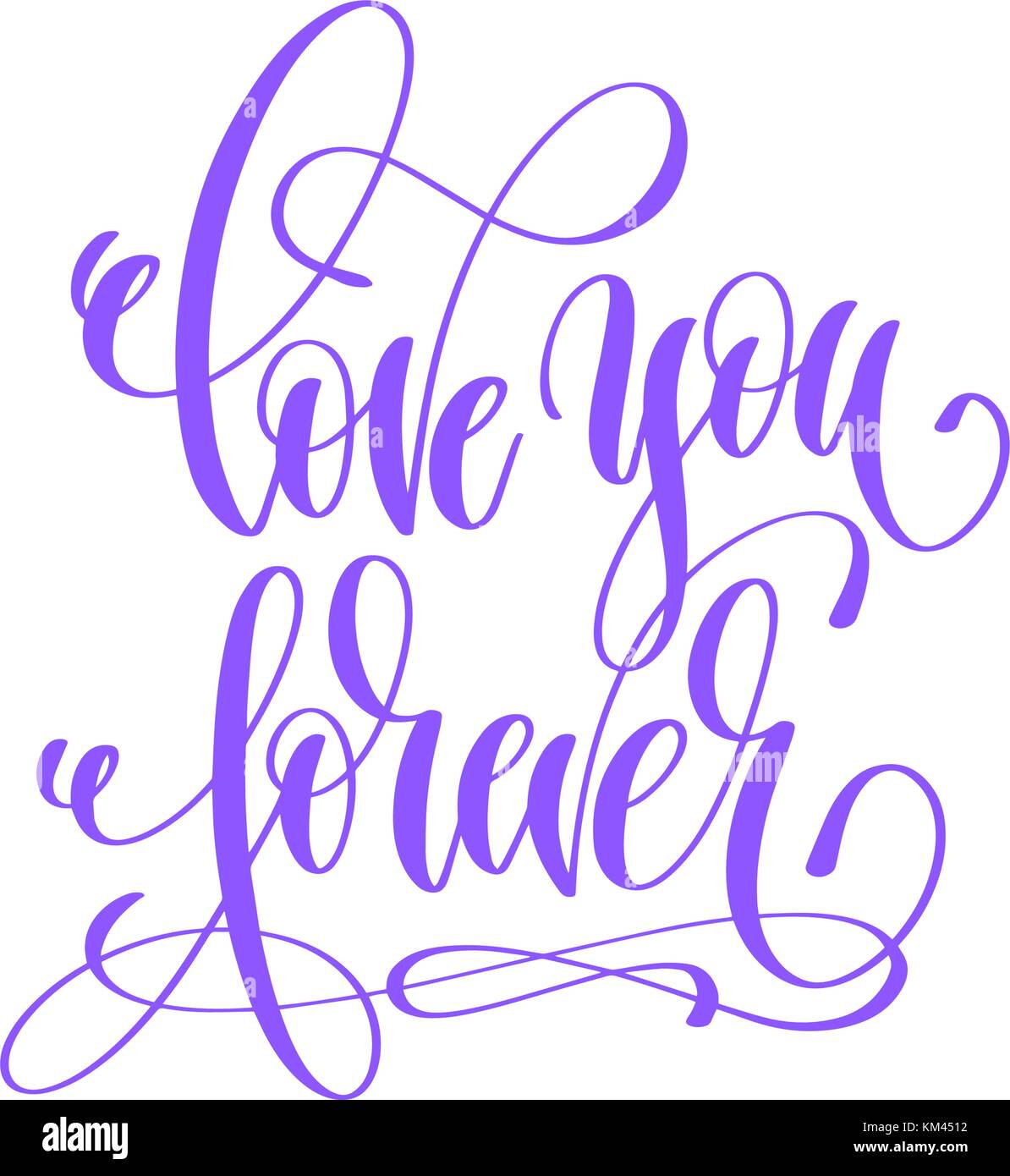 Liebe dich für immer - hand Schrift Liebe Zitat zum Valentines Tag d Stock Vektor
