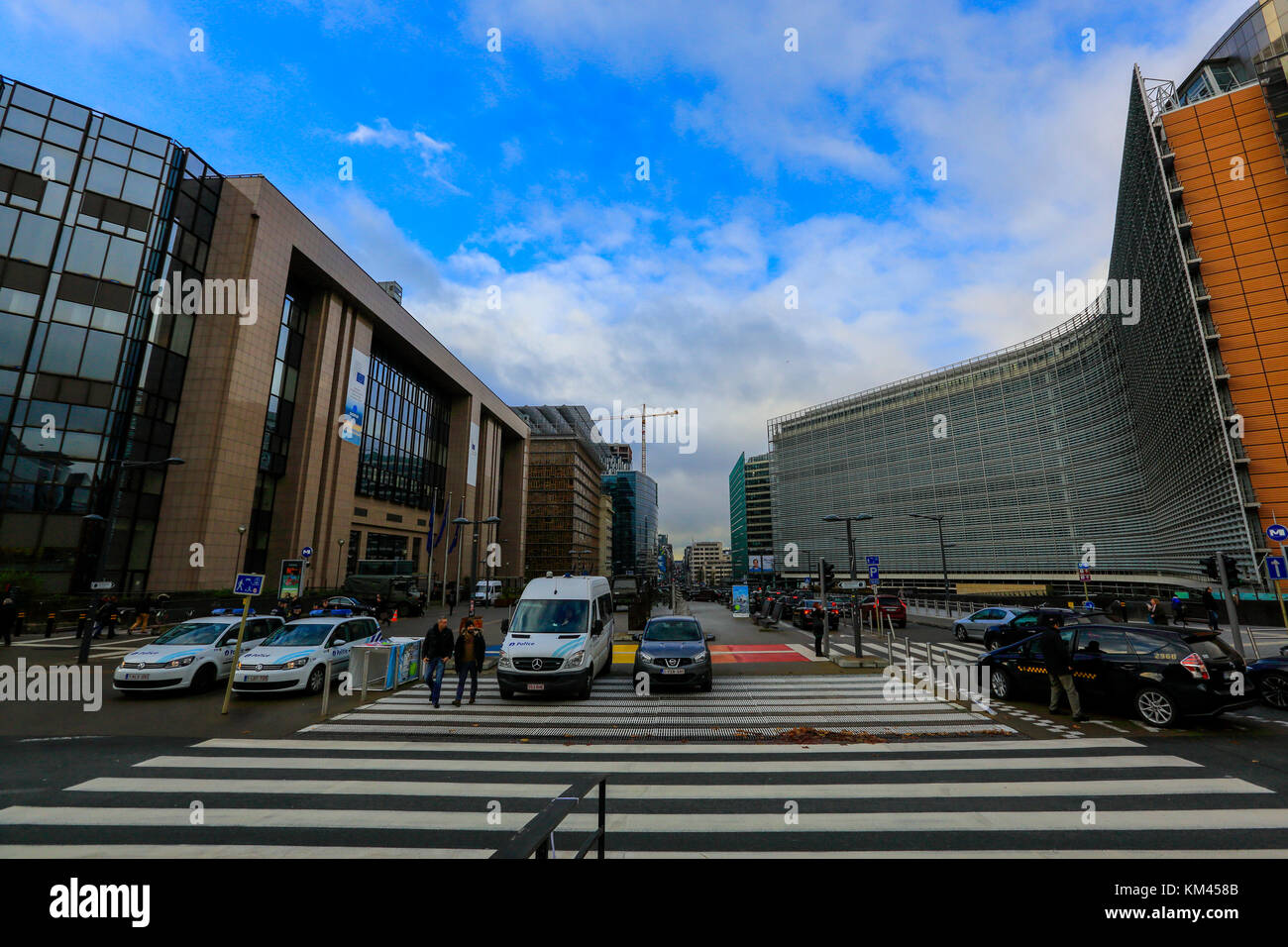 Das Berlaymont-Gebäude in Brüssel, Belgien., in das Hauptquartier der Europäischen Kommission, die die Exekutive der Europäischen Union. Stockfoto