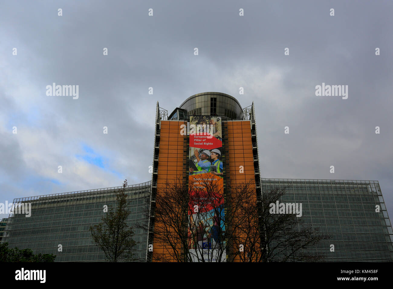 Das Berlaymont-Gebäude in Brüssel, Belgien., in das Hauptquartier der Europäischen Kommission, die die Exekutive der Europäischen Union. Stockfoto