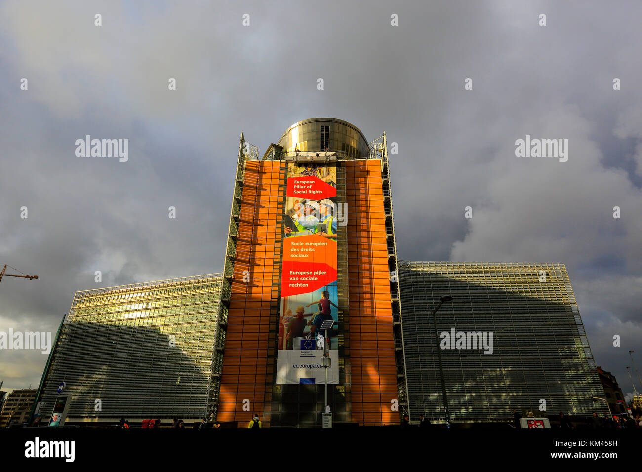 Das Berlaymont-Gebäude in Brüssel, Belgien., in das Hauptquartier der Europäischen Kommission, die die Exekutive der Europäischen Union. Stockfoto