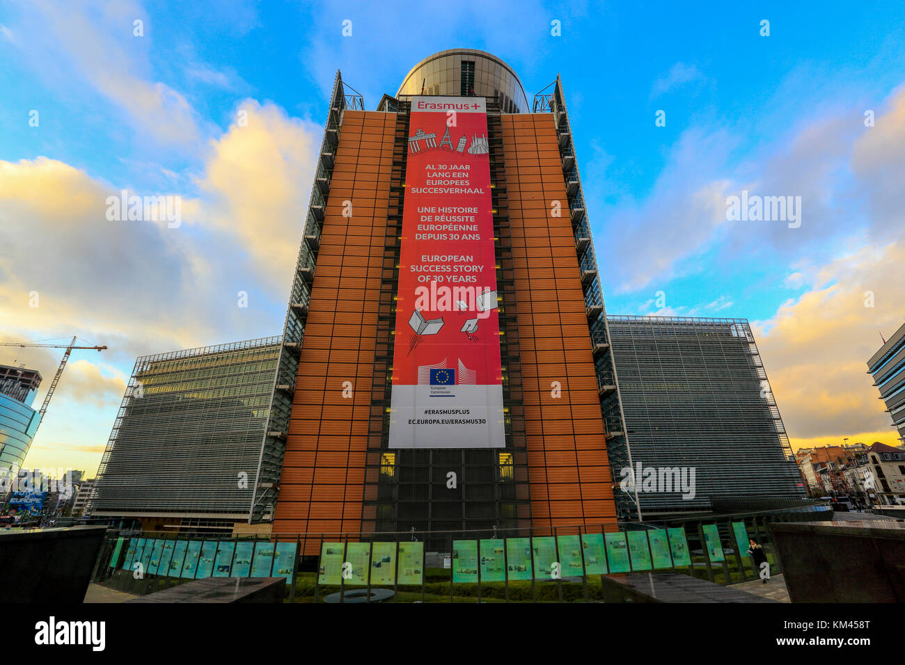 Das Berlaymont-Gebäude in Brüssel, Belgien., in das Hauptquartier der Europäischen Kommission, die die Exekutive der Europäischen Union. Stockfoto