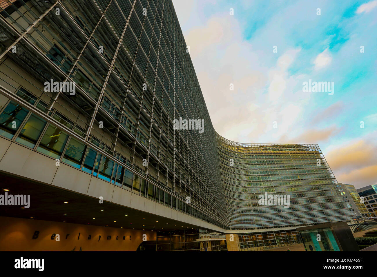 Das Berlaymont-Gebäude in Brüssel, Belgien., in das Hauptquartier der Europäischen Kommission, die die Exekutive der Europäischen Union. Stockfoto