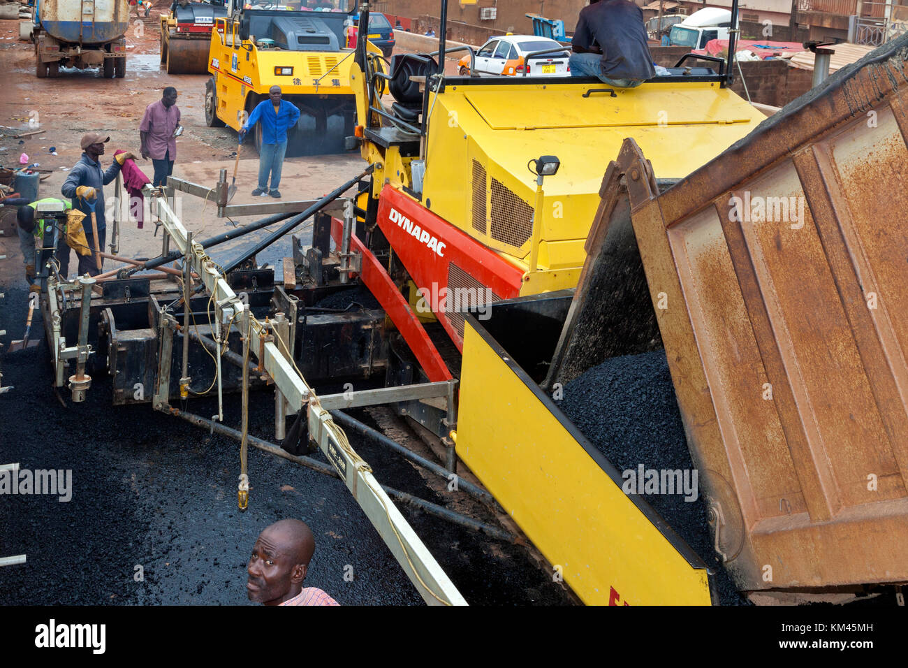 Road Construction, Accra, Ghana, Afrika Stockfoto