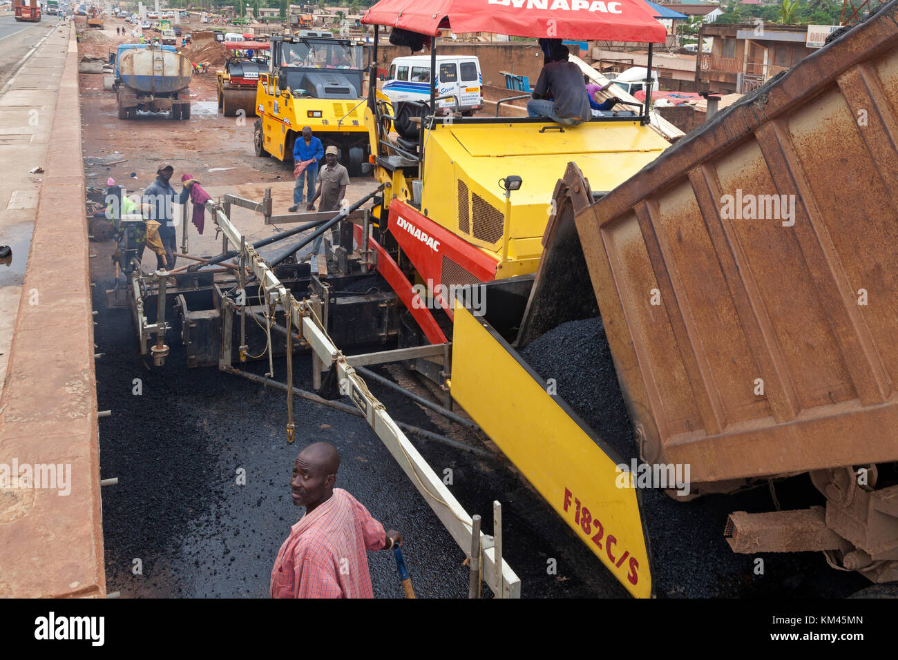 Road Construction, Accra, Ghana, Afrika Stockfoto