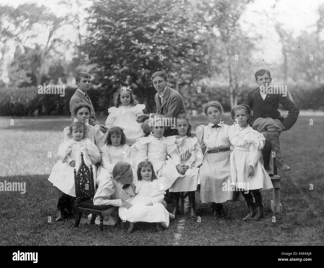 Franklin D Roosevelt und Cousins in Fairhaven, Massachusetts Stockfoto