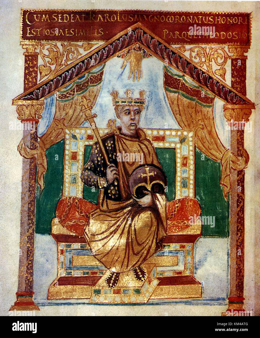 Karl der Glatze, König von Westfrankien (843–77), König von Italien (875–77) und Heiliger römischer Kaiser (875–77, als Karl II.) Stockfoto