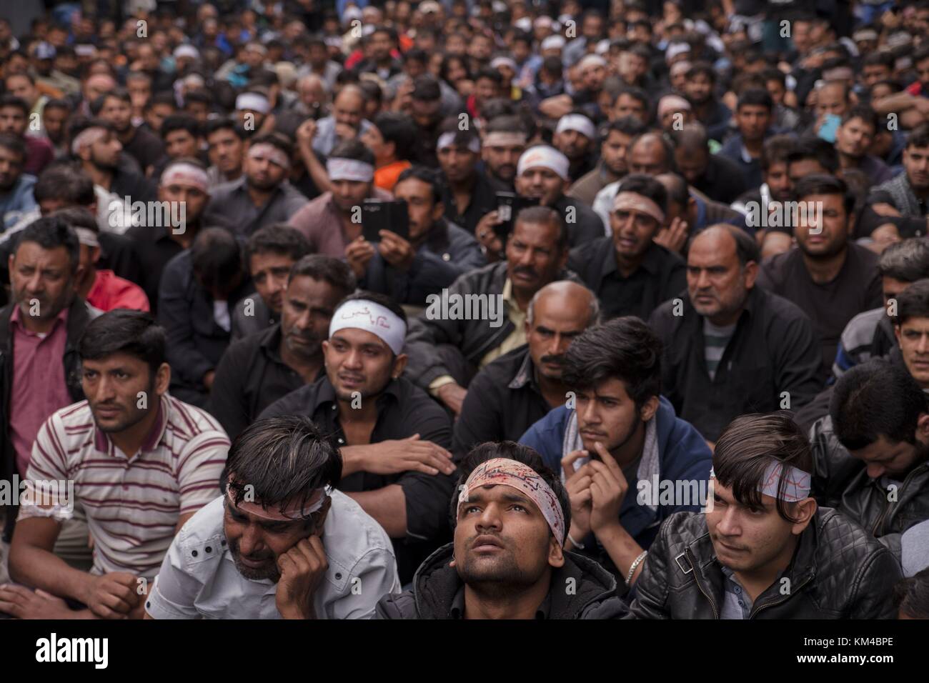 Pakistanische Muslime während der ashura Prozession in Athen. 01.10.2017 | Verwendung weltweit Stockfoto