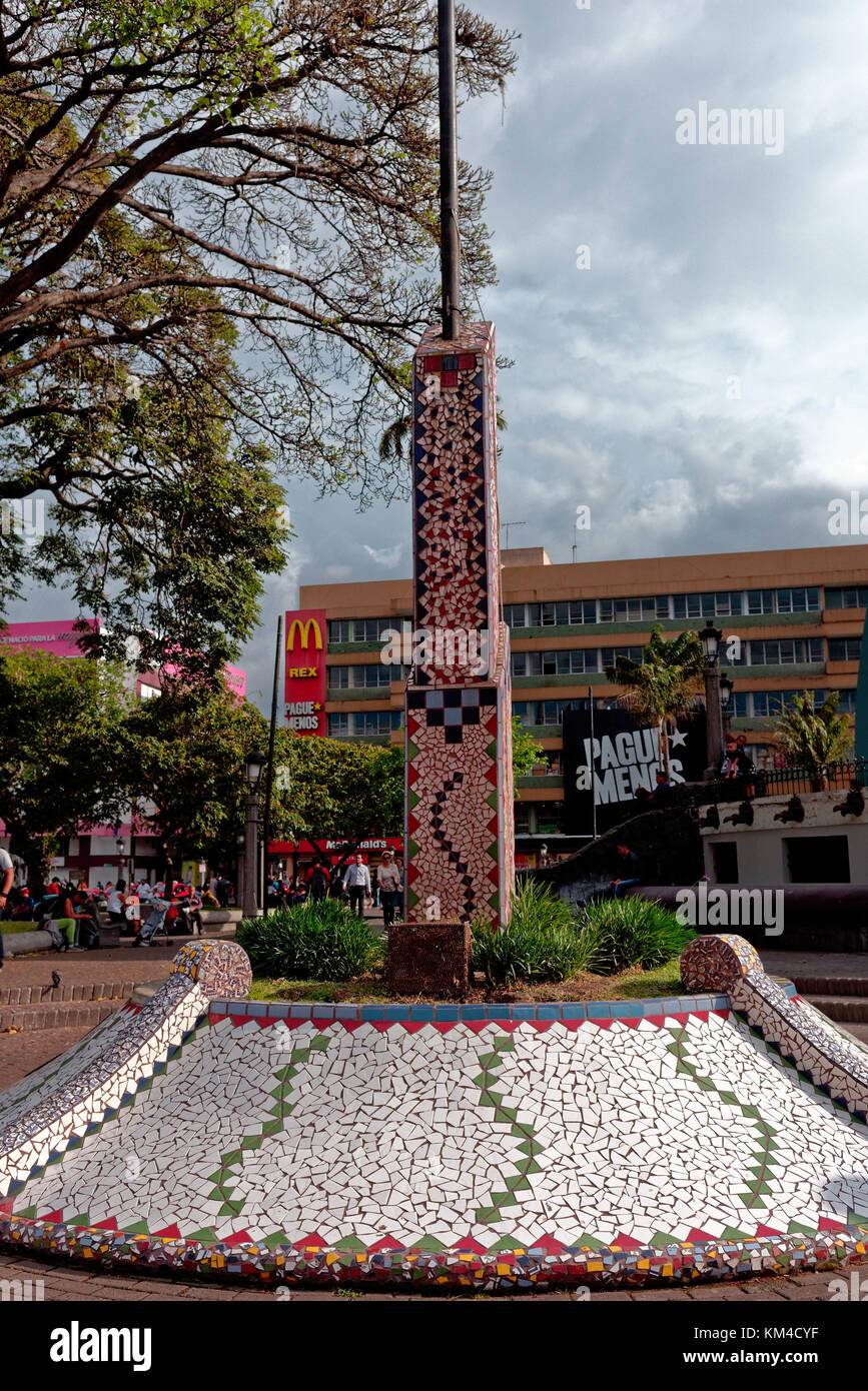 Der Central Park, Parque Central, in der Nähe der Altstadt von San Jose, Costa Rica Stockfoto