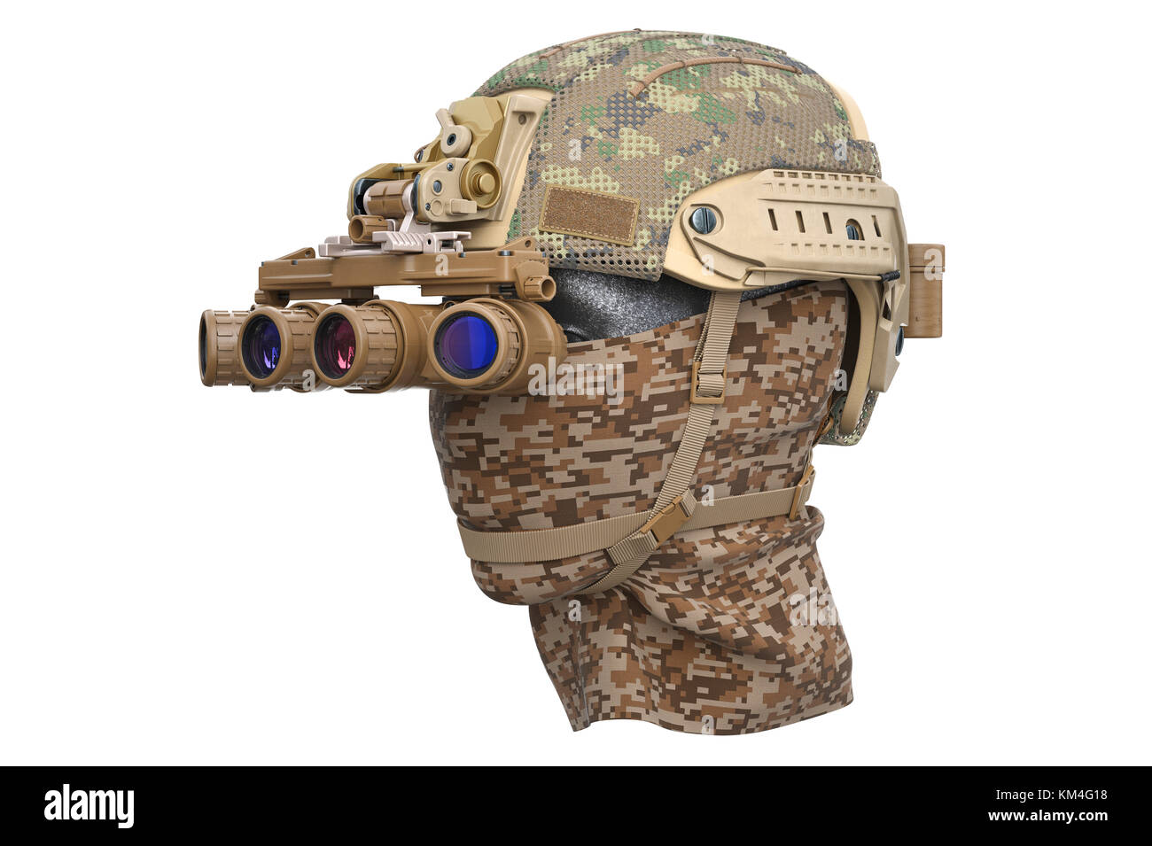 Helm militärischen Googles Stockfoto
