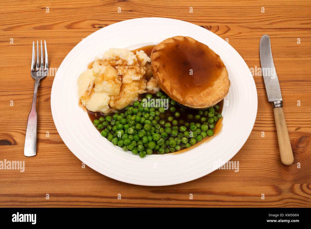 Pie und Maische Stockfoto